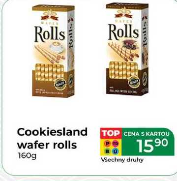 Cookiesland wafer rolls 160g  