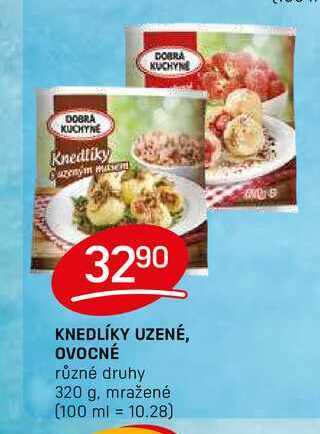 KNEDLÍKY UZENÉ, OVOCNÉ různé druhy 320 g