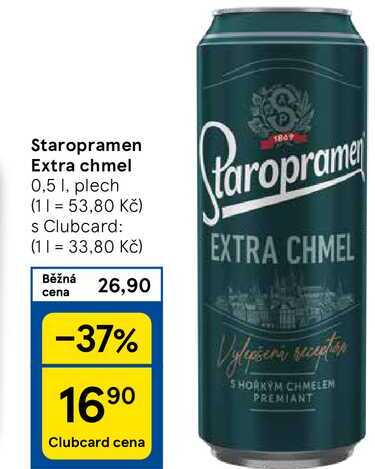 Staropramen Extra chmel, 0,5 l, plech