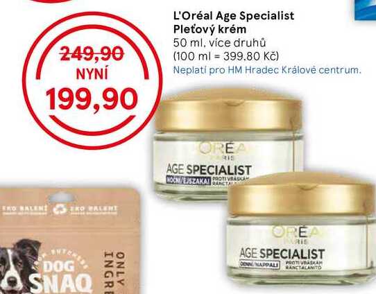 L'Oréal Age Specialist Pleťový krém, 50 ml