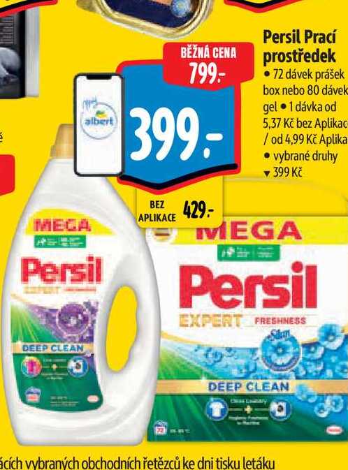   Persil Prací prostředek • 72 dávek prášek box nebo 80 dávek gel  