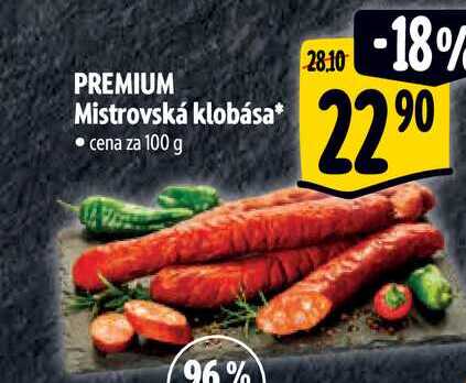 PREMIUM Mistrovská klobása 100 g