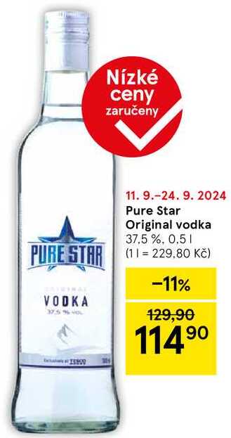 Pure Star Original vodka 37,5 %, 0.5 l 