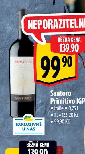  Santoro Primitivo IGP Itálie   0,75 l