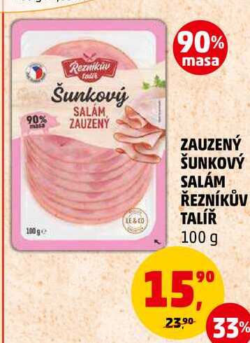 ZAUZENÝ ŠUNKOVÝ SALÁM ŘEZNÍKŮV, 100 g