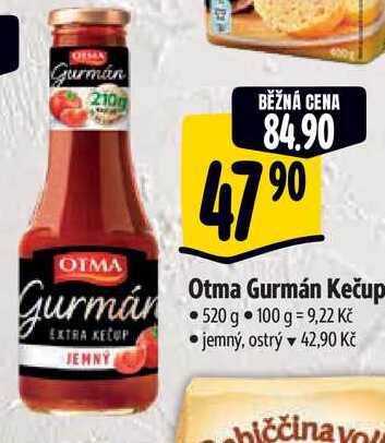 Otma Gurmán Kečup, 520 g 