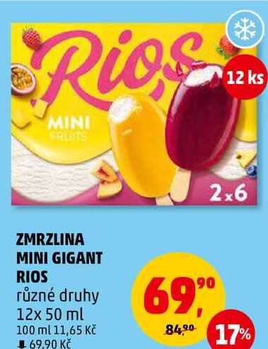 ZMRZLINA MINI GIGANT RIOS různé druhy, 12x 50 ml