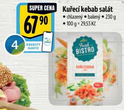 Kuřecí kebab salát, 230 g