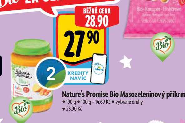 Nature's Promise Bio Masozeleninový příkrm, 190 g 