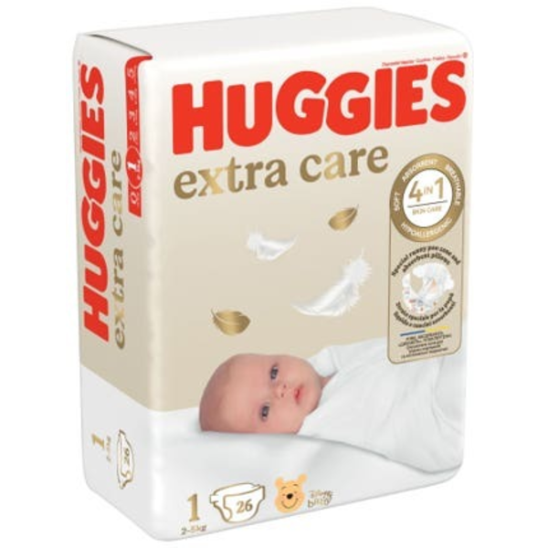 Huggies Extra Care vel. 1 (2-5kg)