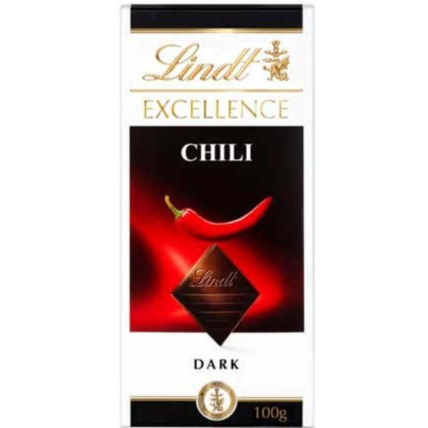 Lindt Excellence hořká čokoláda s chilli extraktem