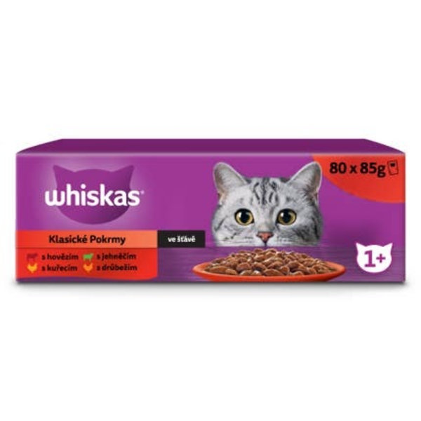 Whiskas Kapsičky klasický výběr ve šťávě pro dospělé kočky 80x85g