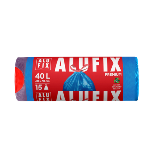 Alufix Pytle na odpadky zatahovací 40 l, 15 ks, LDPE  modré