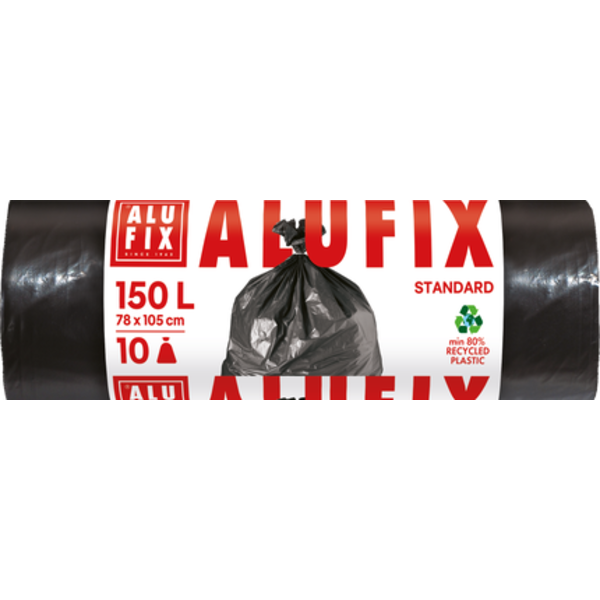 Alufix Pytle na odpadky 150 l, 10 ks, LDPE  černé