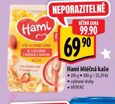   Hami Mléčná kaše •210 g  