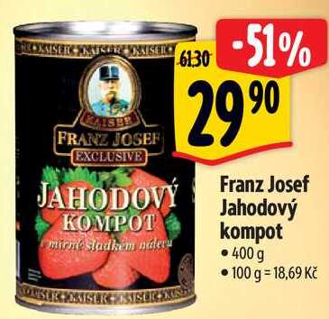 Franz Josef Jahodový kompot, 400 g 