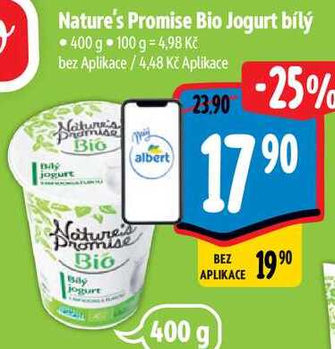 Nature's Promise Bio Jogurt bílý, 400 g