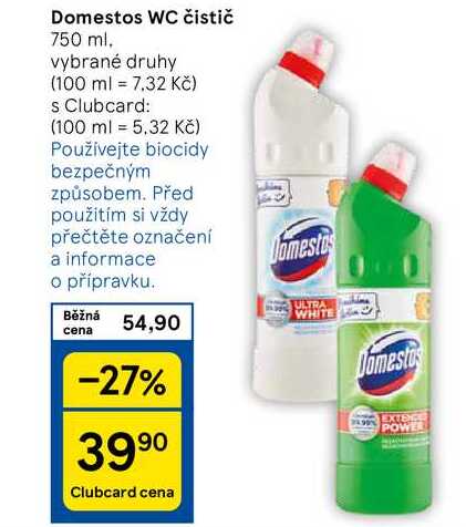 Domestos WC čistič, 750 ml