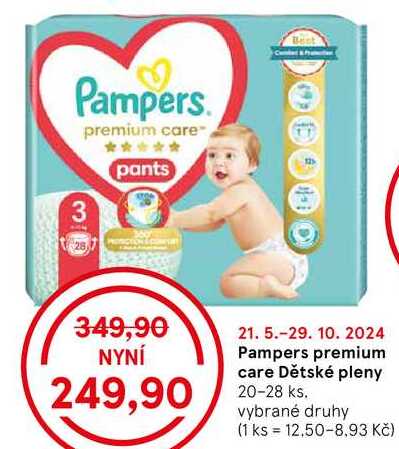 Pampers premium care Dětské pleny, 20-28 ks