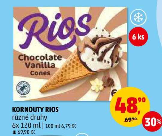 KORNOUTY RIOS různé druhy, 6x 120 ml 