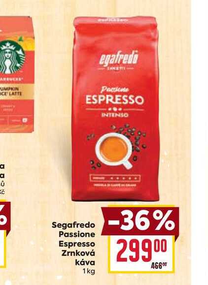 Segafredo Passione Espresso Zrnková káva 1kg