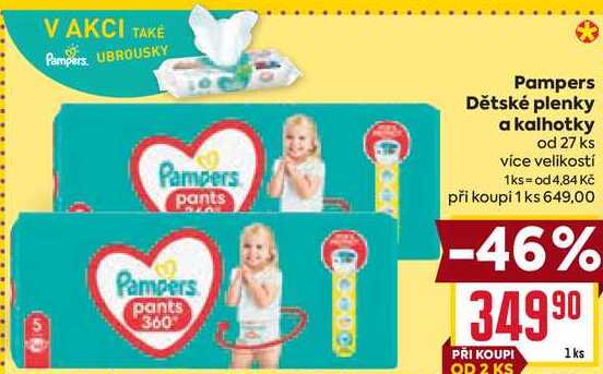 Pampers Dětské plenky a kalhotky od 27 ks 