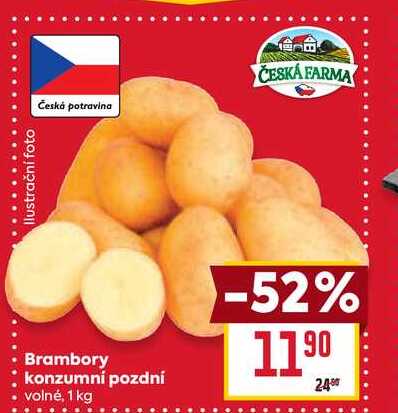 Brambory konzumní pozdní volné, 1 kg