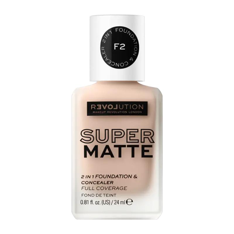 Makeup Revolution Make-up Relove Supermatte Foundation F2, 1 ks