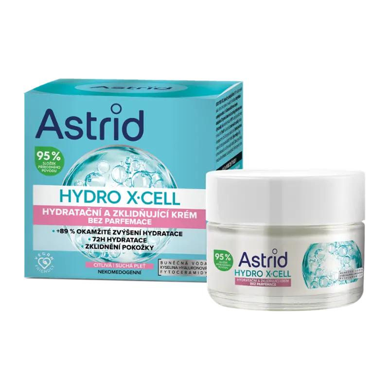 Astrid Hydratační a zklidňující krém pro citlivou pleť Hydro X-Cell, 50 ml