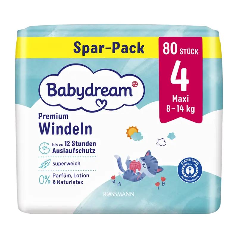 Babydream Plenky Maxi Jumbo-Pack 8-14 kg vel. 4, 80 ks