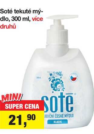 Soté tekuté mýdlo, 300 ml, více druhů 