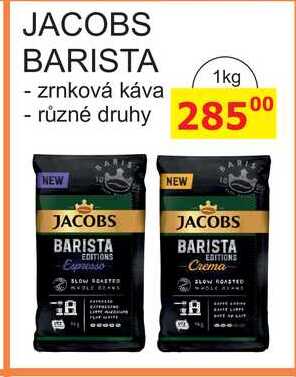 JACOBS BARISTA - zrnková káva 1kg 