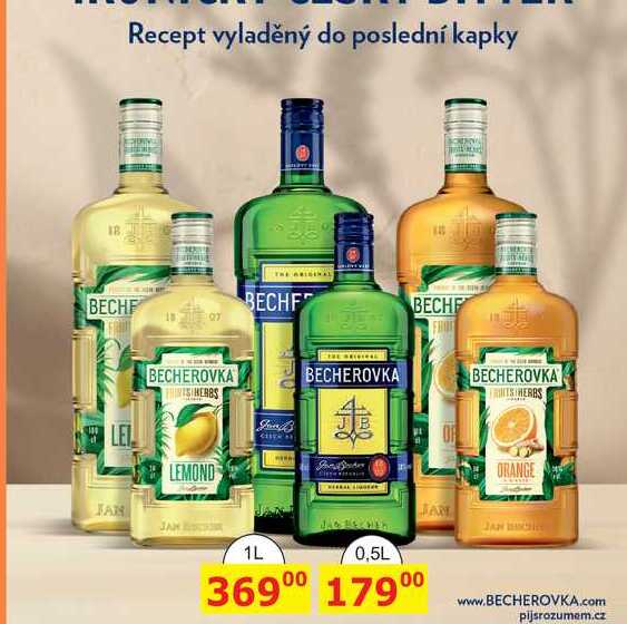 Becherovka Lemond 1l, vybrané druhy