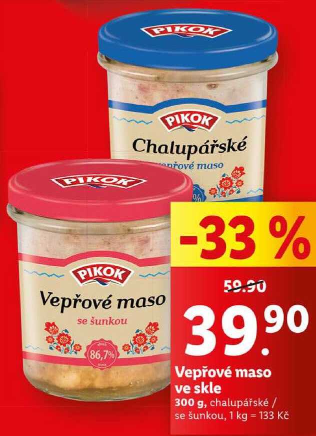Vepřové maso ve skle, 300 g