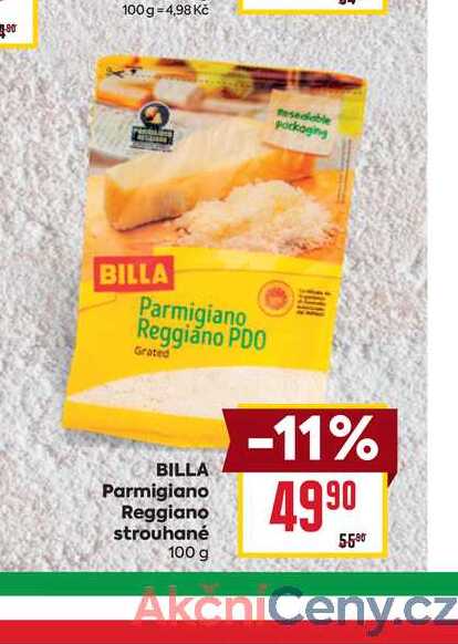 BILLA Parmigiano Reggiano strouhané 100 g