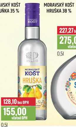 MORAVSKÝ KOŠT HRUŠKA 38% 0,5l