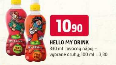 Hello my drink 330 ml ovocný nápoj vybrané druhy