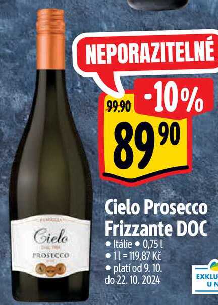 Cielo Prosecco Frizzante DOC, 0,75 l