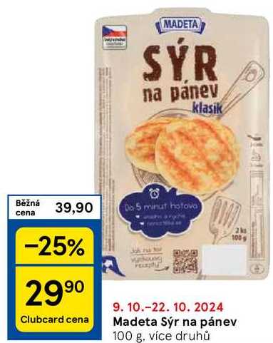 Madeta Sýr na pánev, 100 g