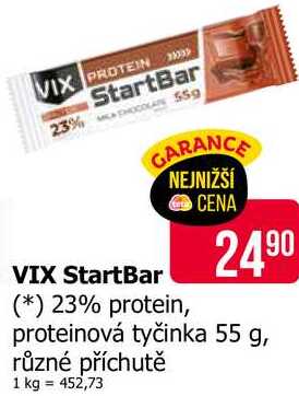 VIX StartBar proteinová tyčinka 55 g v akci