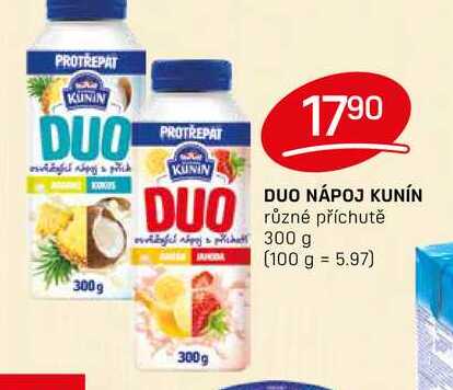 DUO NÁPOJ KUNÍN různé příchutě 300 g