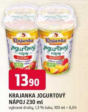 KRAJANKA JOGURTOVÝ NÁPOJ 230 ml 