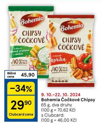 Bohemia Čočkové, Chipsy 65 g