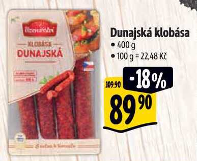 Dunajská klobása, 400 g