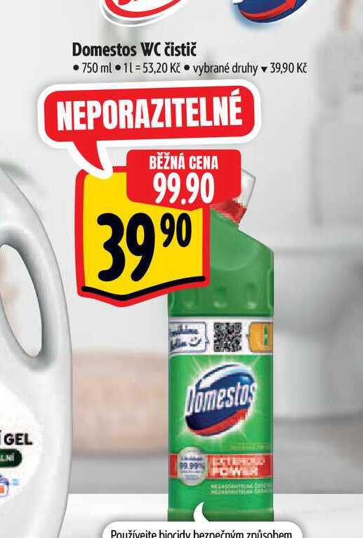 Domestos WC čistič • 750 ml  