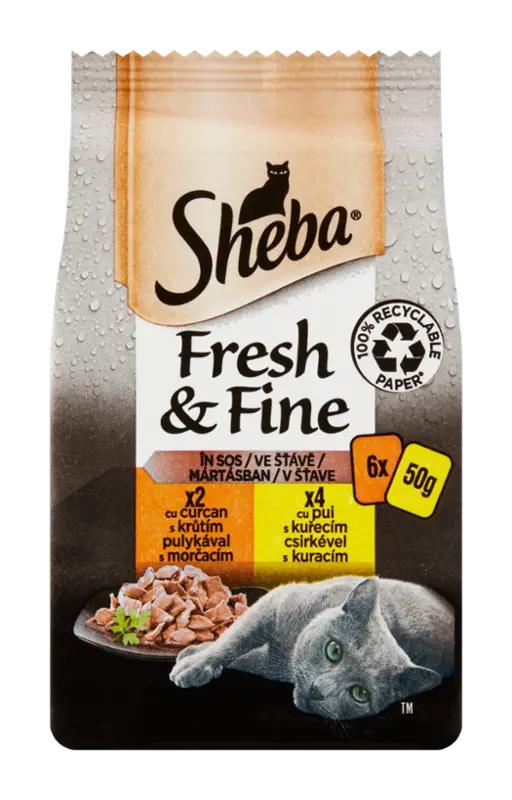 Sheba Kapsičky drůbeží výběr ve šťávě Fresh & Fine, 300 g