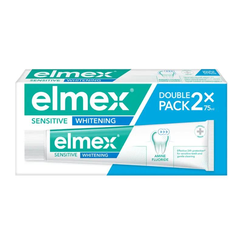 elmex Zubní pasta s fluoridem Sensitive Whitening duopack 2x 75 ml, 150 ml