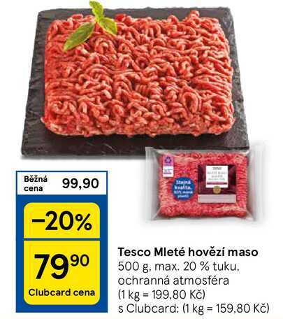 Tesco Mleté hovězí maso, 500 g