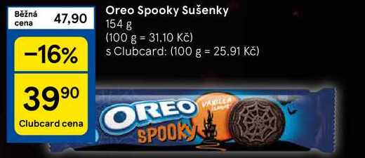 Oreo Spooky Sušenky, 154 g