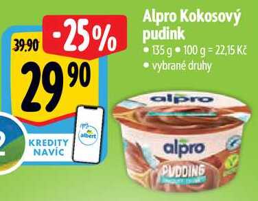 Alpro Kokosový pudink, 135 g